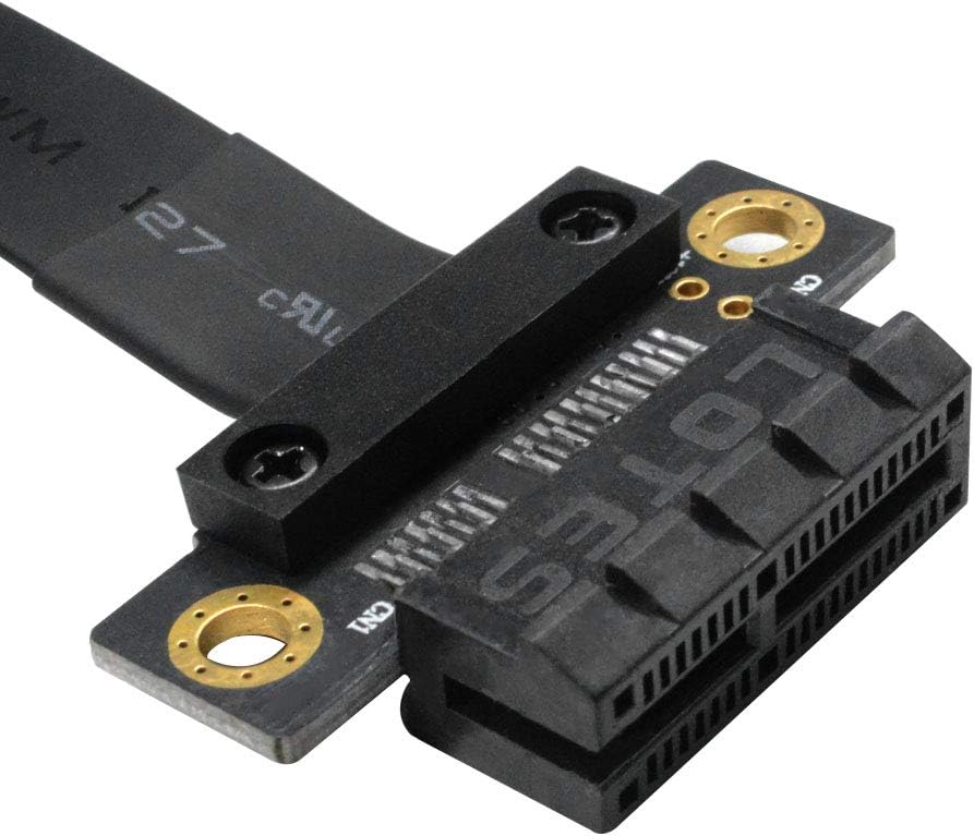 PCI-e 36PIN 1X Extender Extension Cable with Gold-Plated Connector (180 Degree 20cm) Pack of 2 Y70076