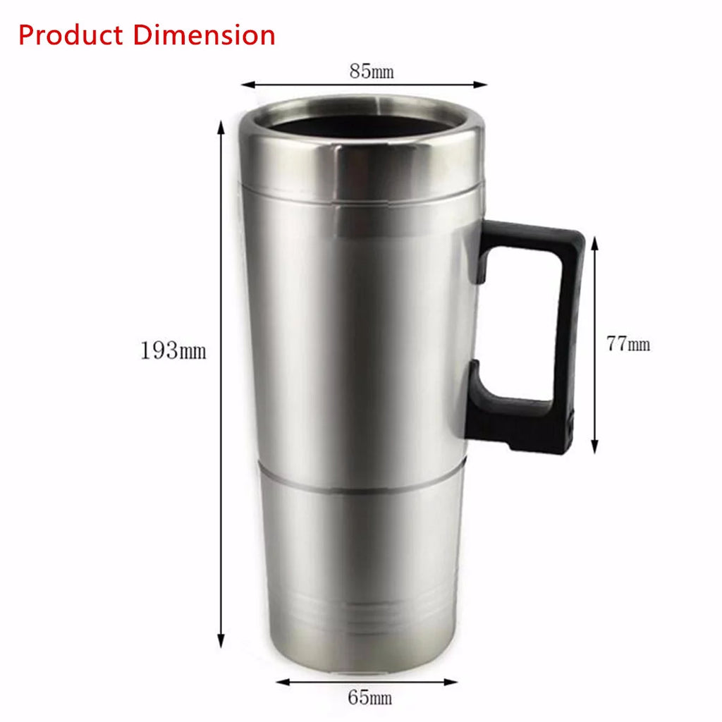 Stainless Steel 500ml Car Heating Cup with Anti-Spill Lid W194