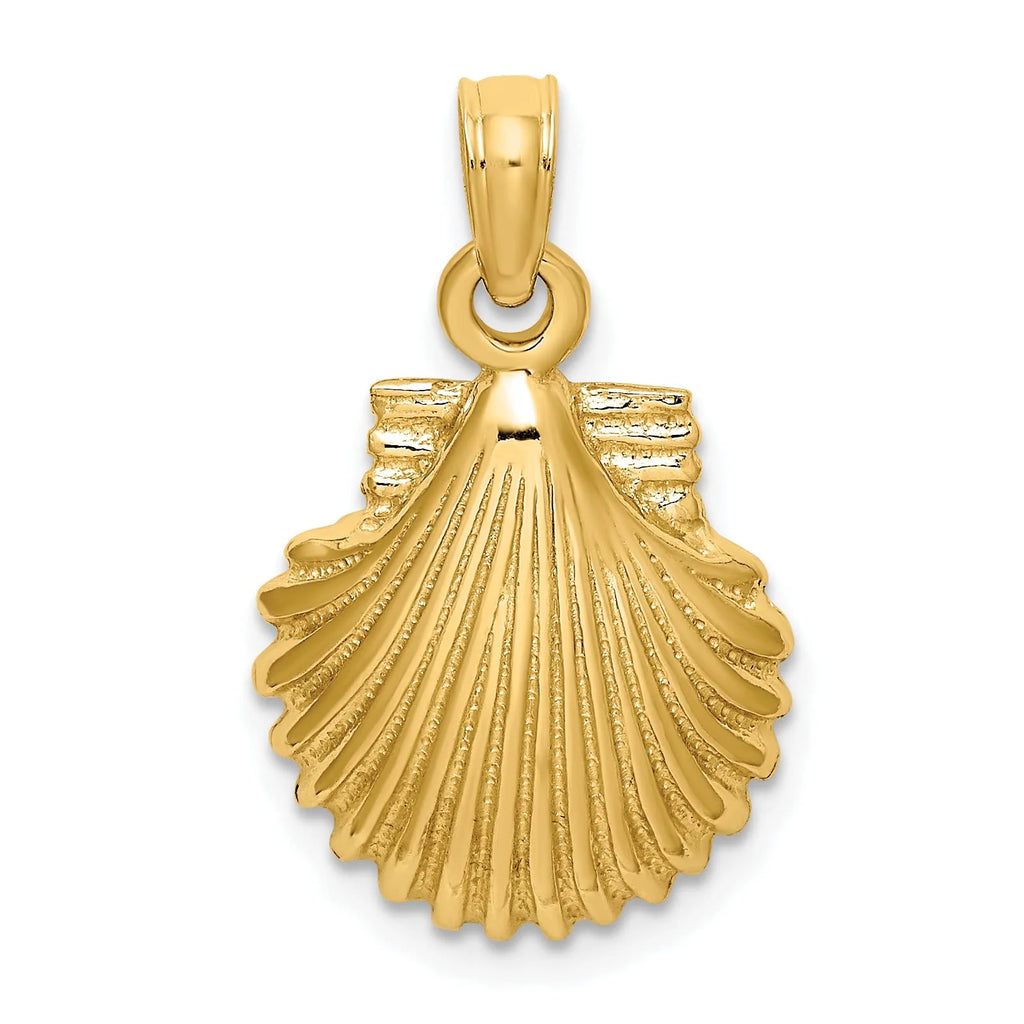 10K Yellow Gold Scallop Shell Charm N9533