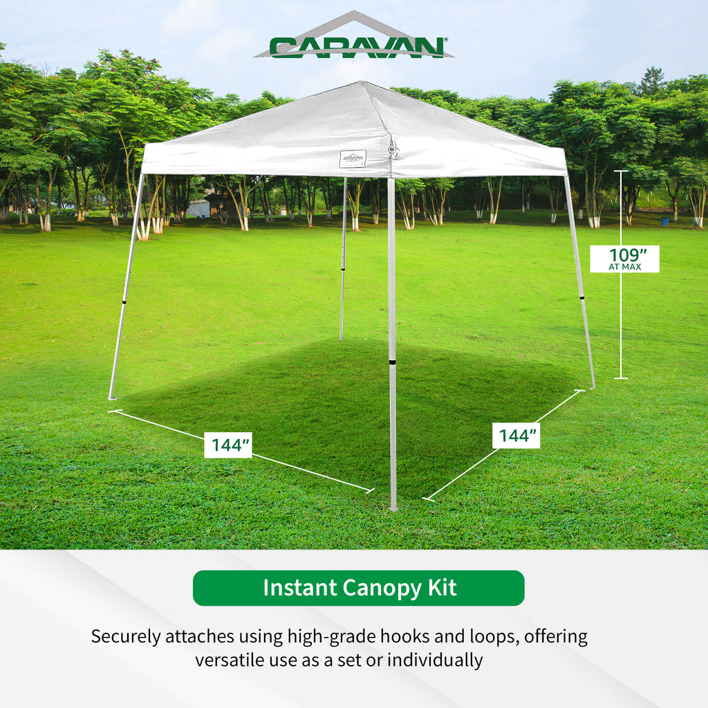 10x10' Instant Canopy Kit with 2 Slant Leg Sidewall C416972