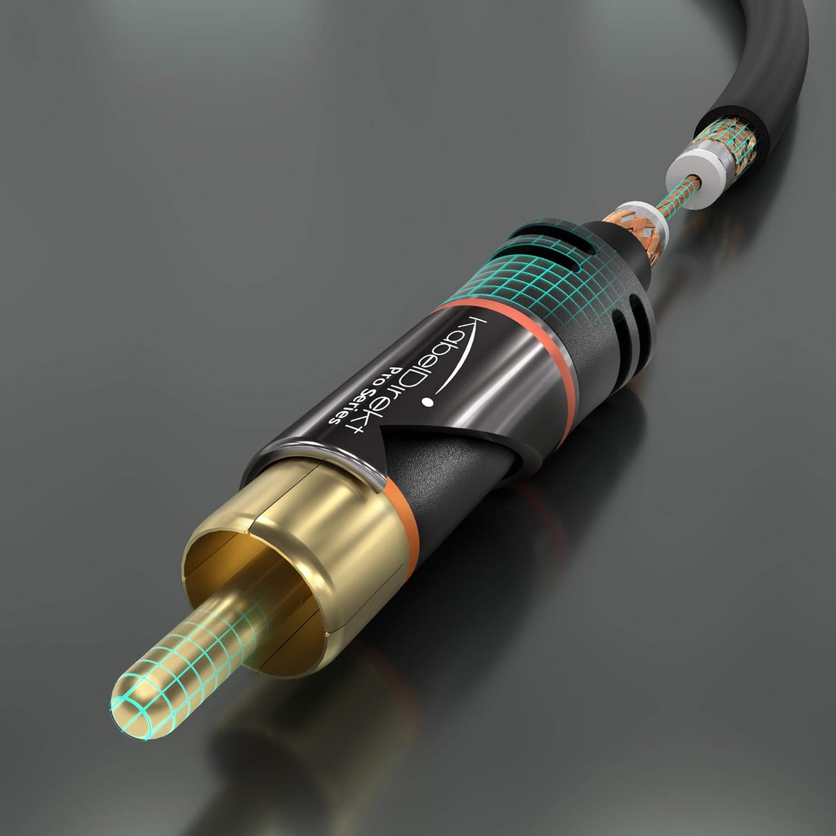 15ft RCA/Phono Stereo Audio Cable, Black Q783