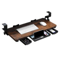 Mahogany 26.77" X 11.81" Height Adjustable Keyboard Tray with Drawer P45626