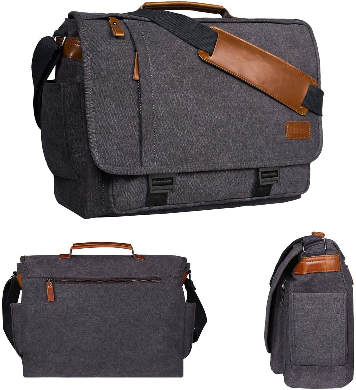 Canvas Laptop Shoulder Bag 17-17.3 Inch Water-resistance D1316