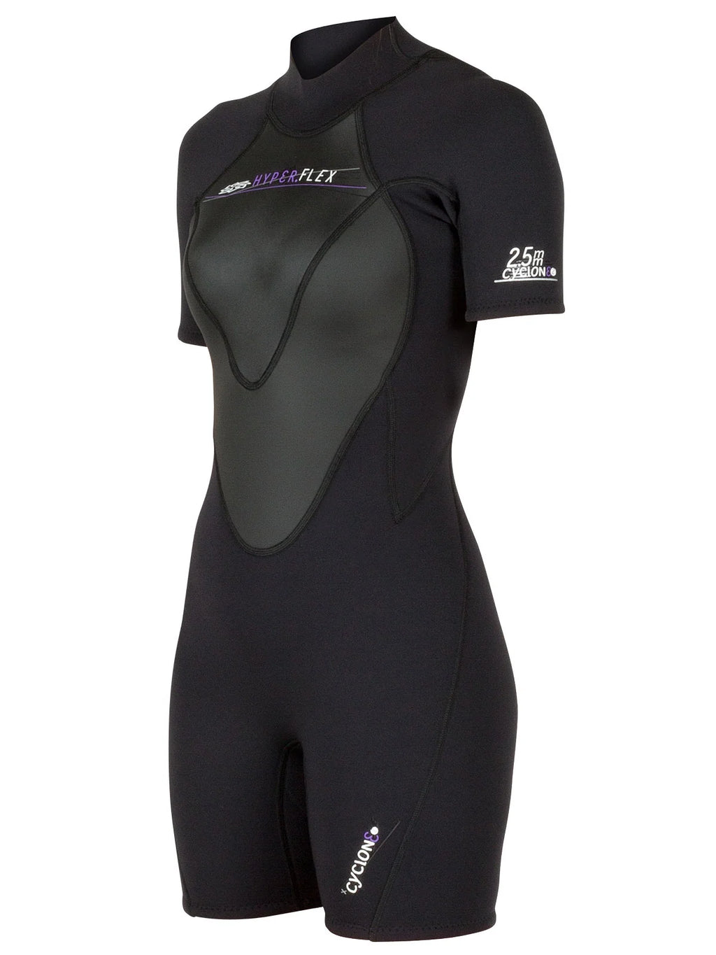 Black 2.5mm Shorty Back Zip Wetsuit O161