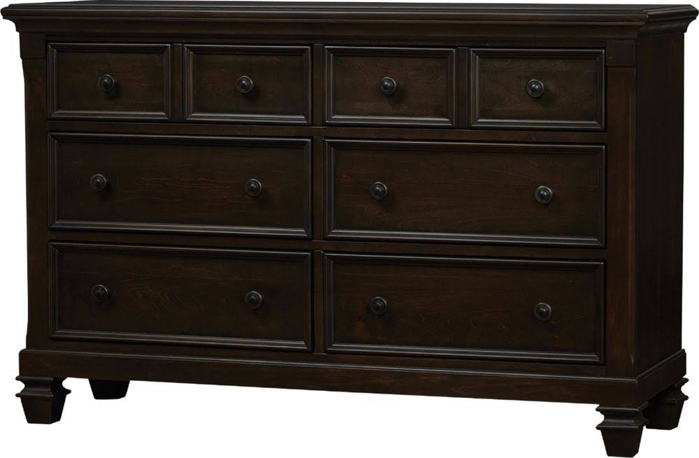 6-Drawer Double Dresser in Charcoal Brown H261