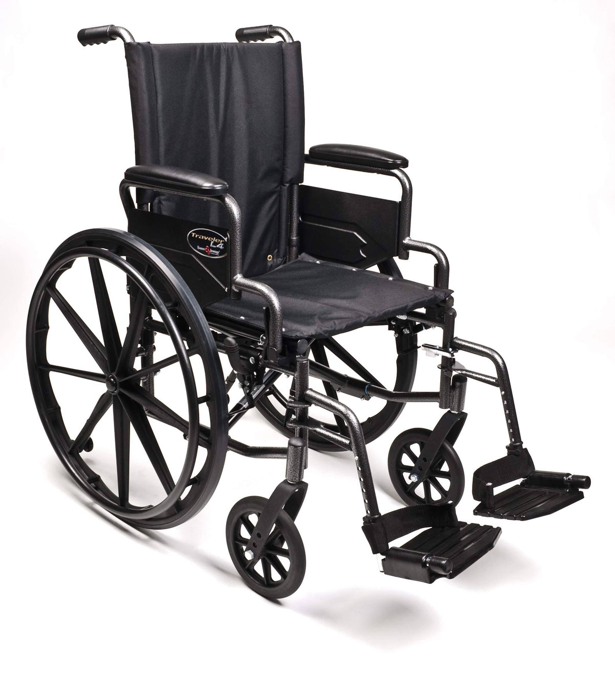 18x22 Wheelchair with Flip Back Desk Arm and Swingaway Footrest B3074