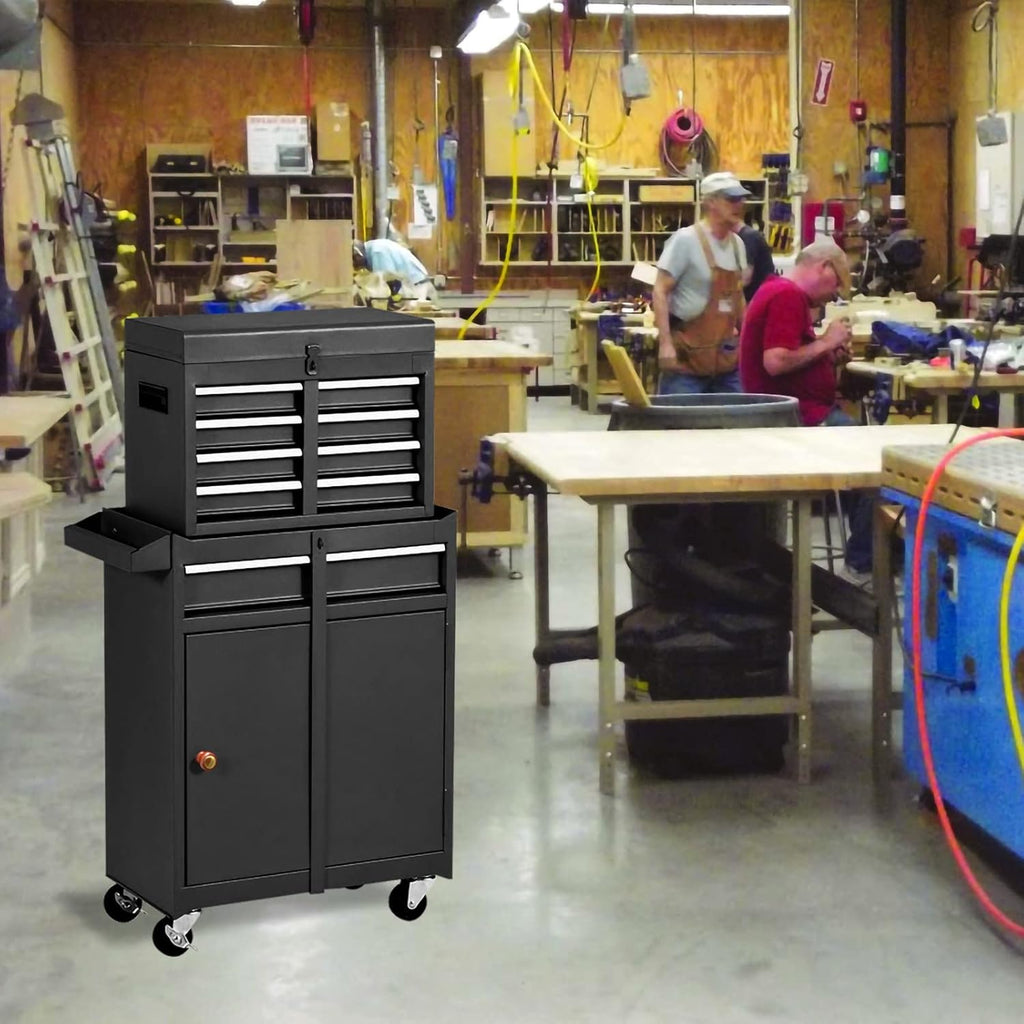 Black 5-Drawer Rolling Tool Chest with Wheels P3872
