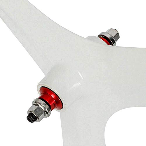 White 700C 3 Spoke Fixed Gear Bicycle Wheelset Q166