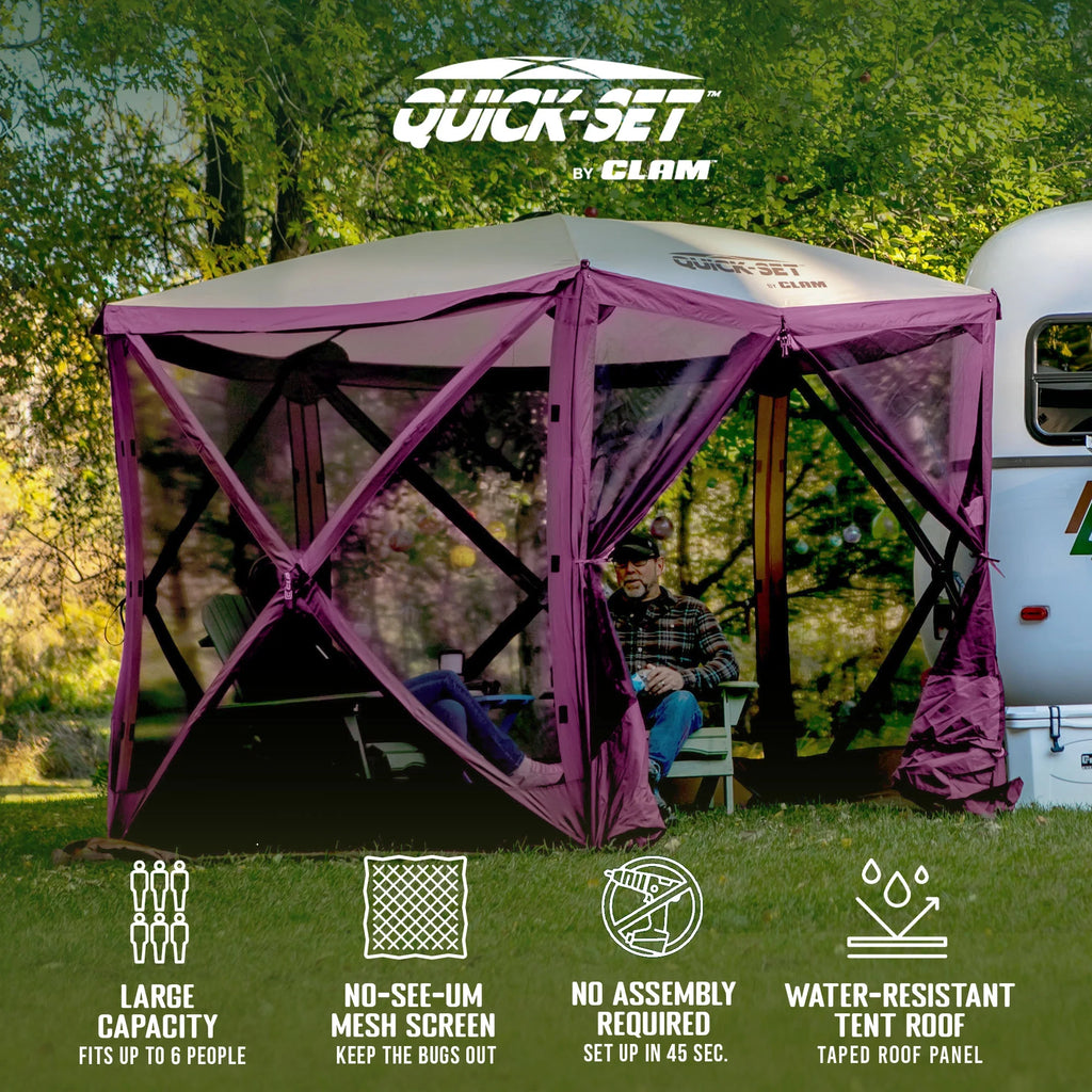 Plum 9x9 Ft Portable Camping Canopy Shelter Y3463