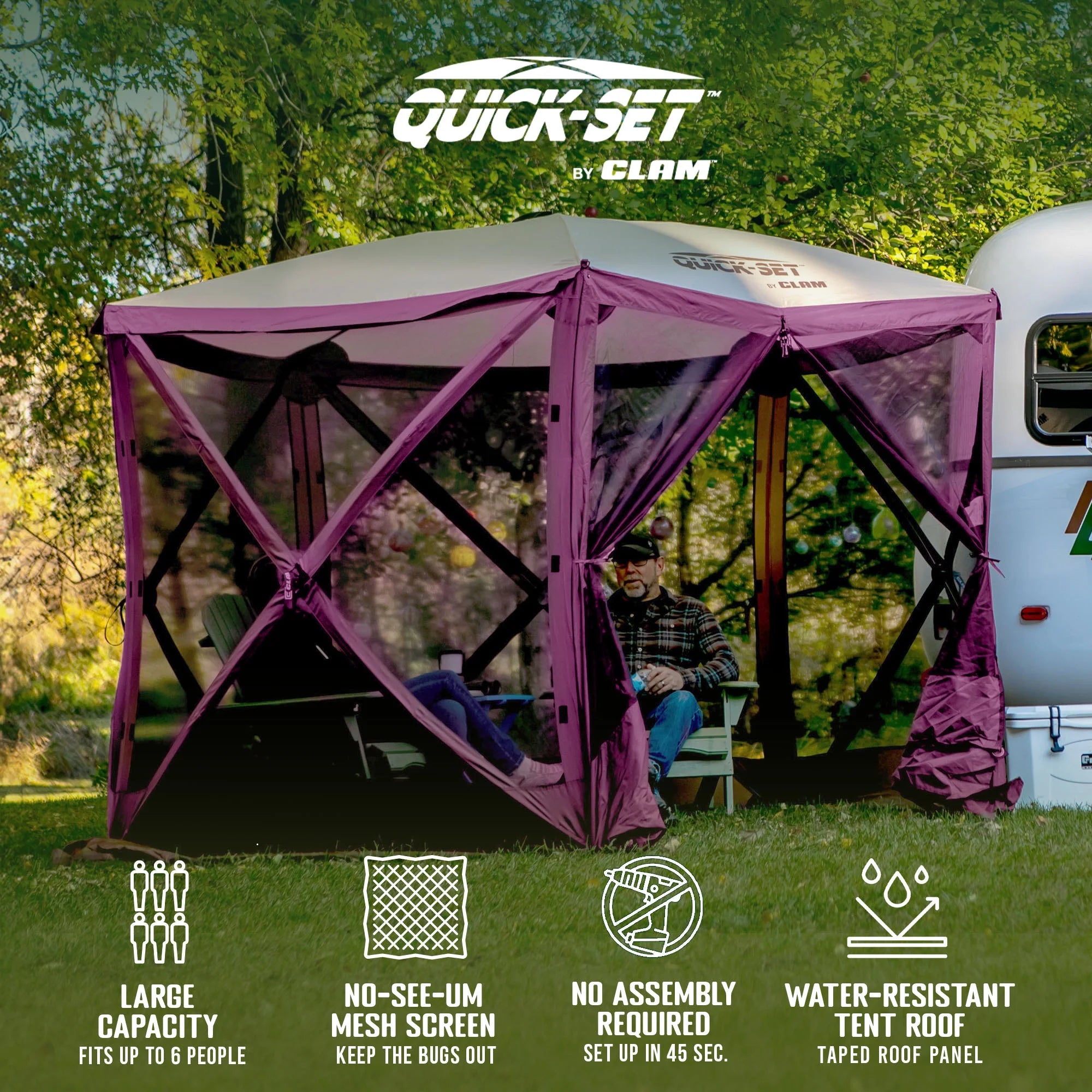 Plum 9x9 Ft Portable Camping Canopy Shelter Y3463
