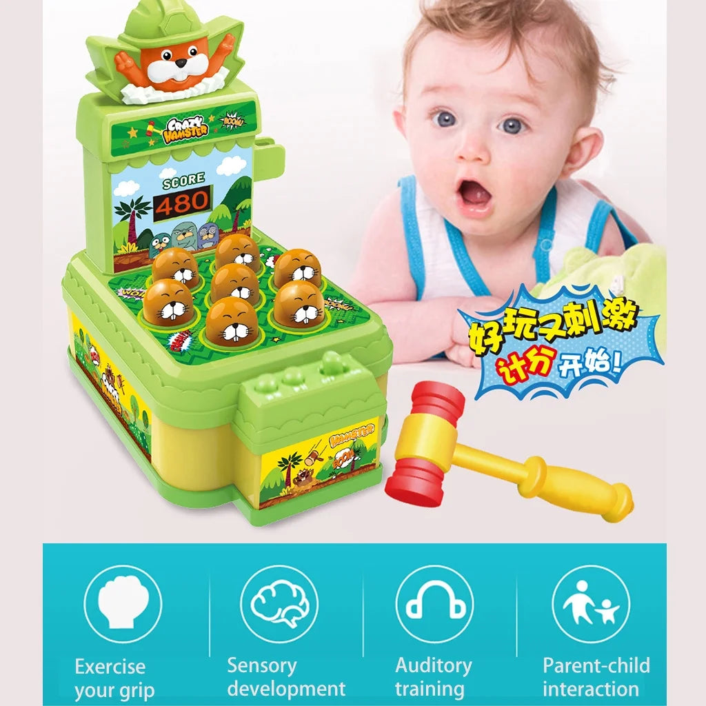 Mini Coin-operated Pound Arcade Game Machine With one Hammers Toy Y895