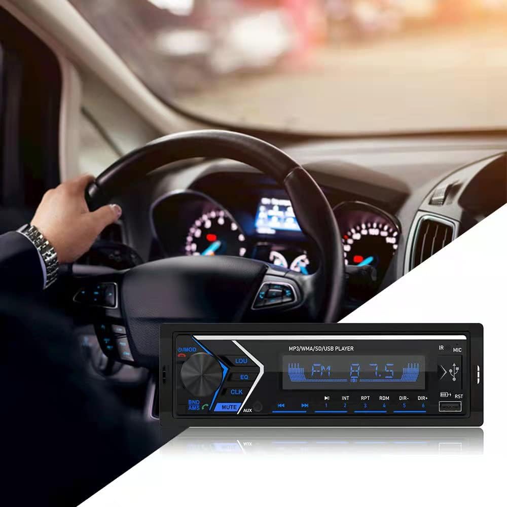 Single Din Bluetooth Car Stereo with USB SD Card AUX Remote Control D951