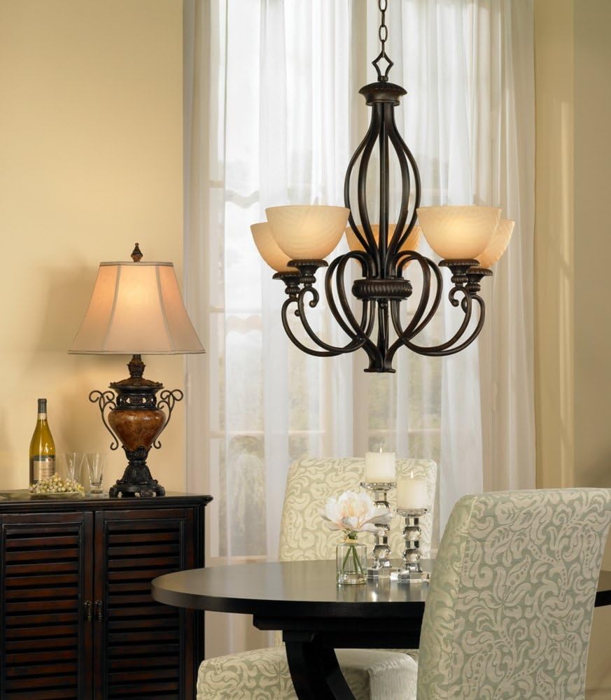 31.5" Bronze Brown Crackle Iron Metal Table Lamp U7415