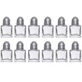 (Set of 12) 0.5 oz Glass Cube Salt and Pepper Shakers B721331