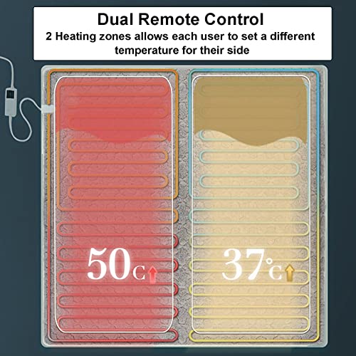 Blue King Dual Control Electric Heated Flannel Blanket Q94460