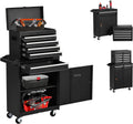 Black 5-Drawer Rolling Tool Chest with Wheels P3872