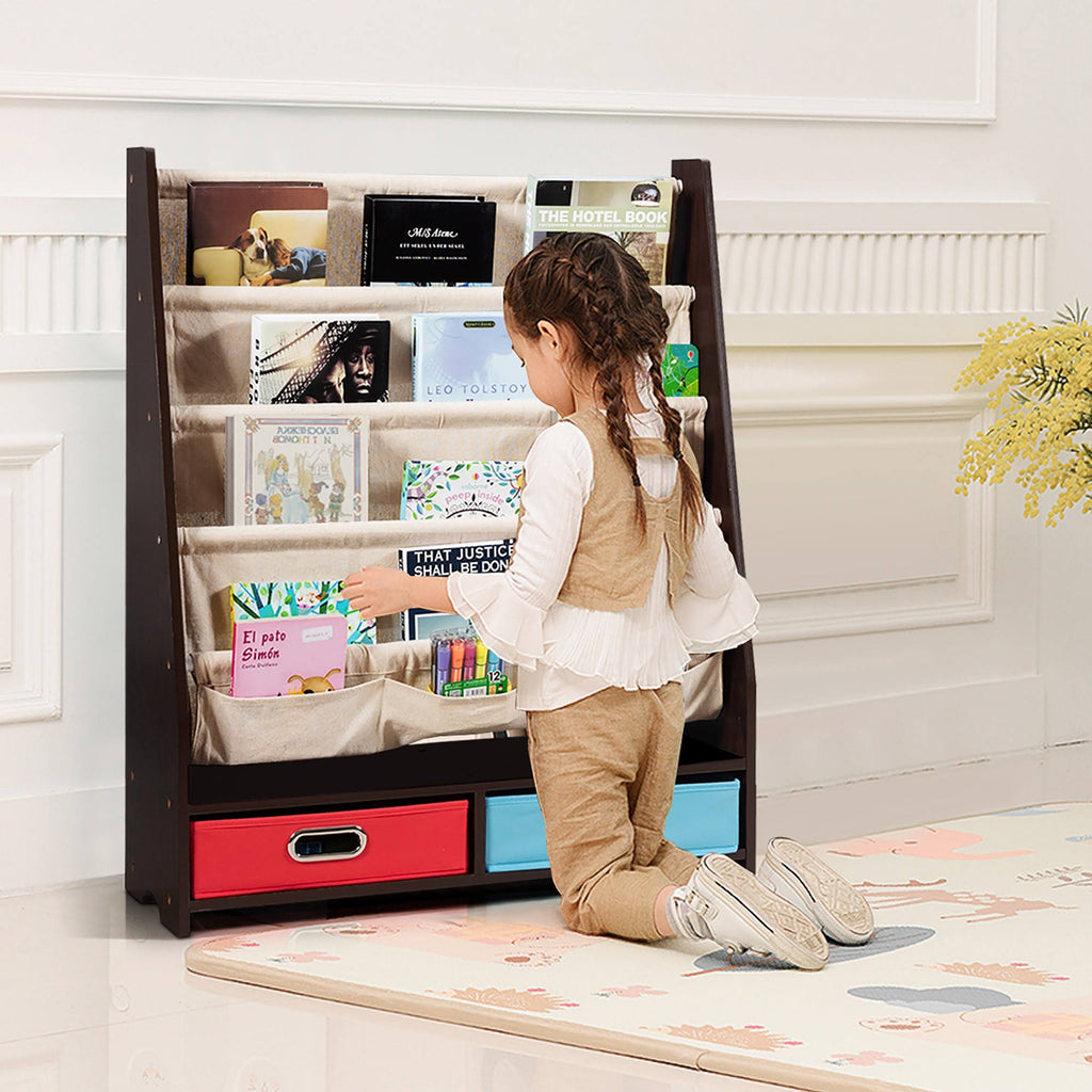 Beige Kids Book Rack Storage Bookshelf R4696