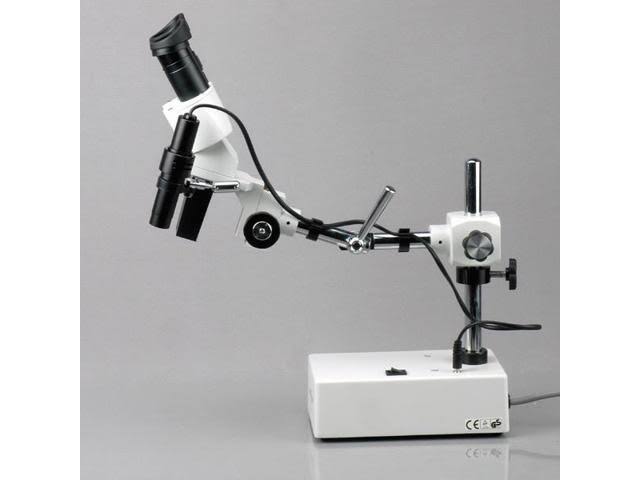 20X & 40x Widefield Stereo Microscope with Boom Arm Stand Y85337