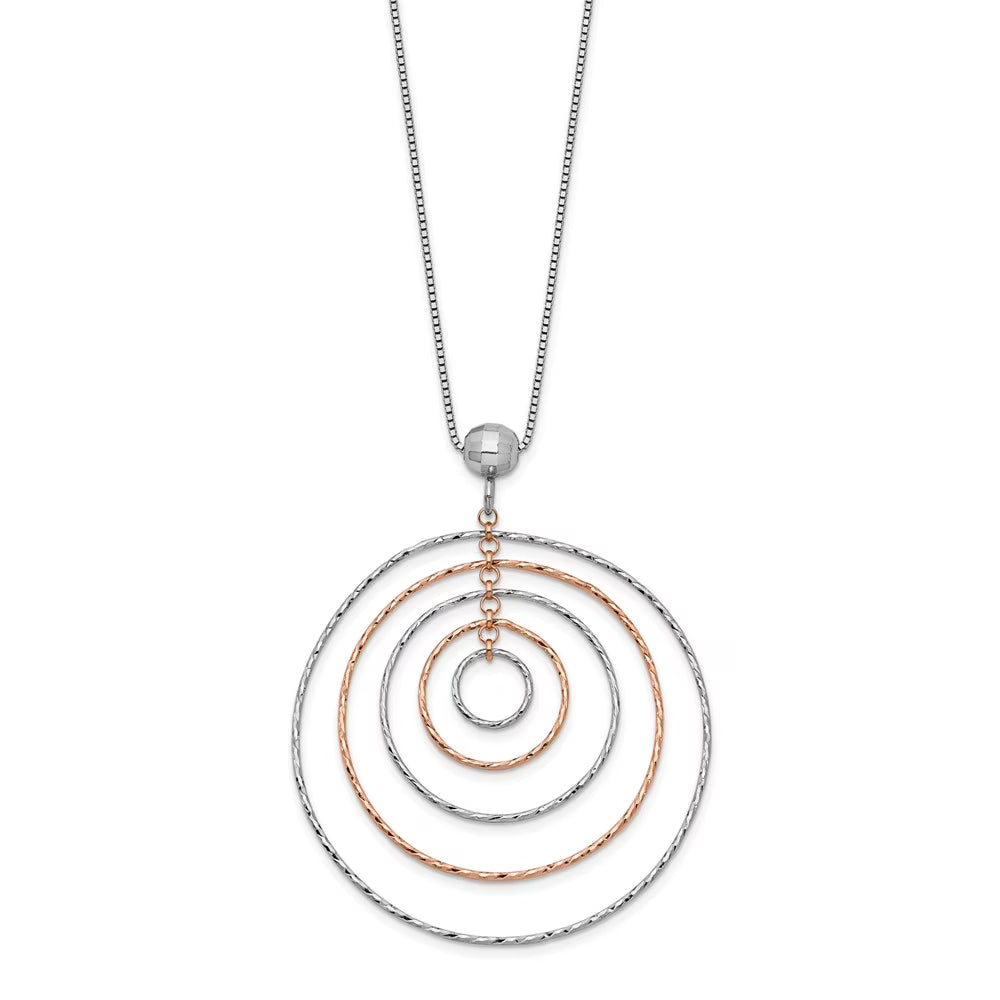 Rose Gold-Plated D/C Necklace with 1" Extension E93588