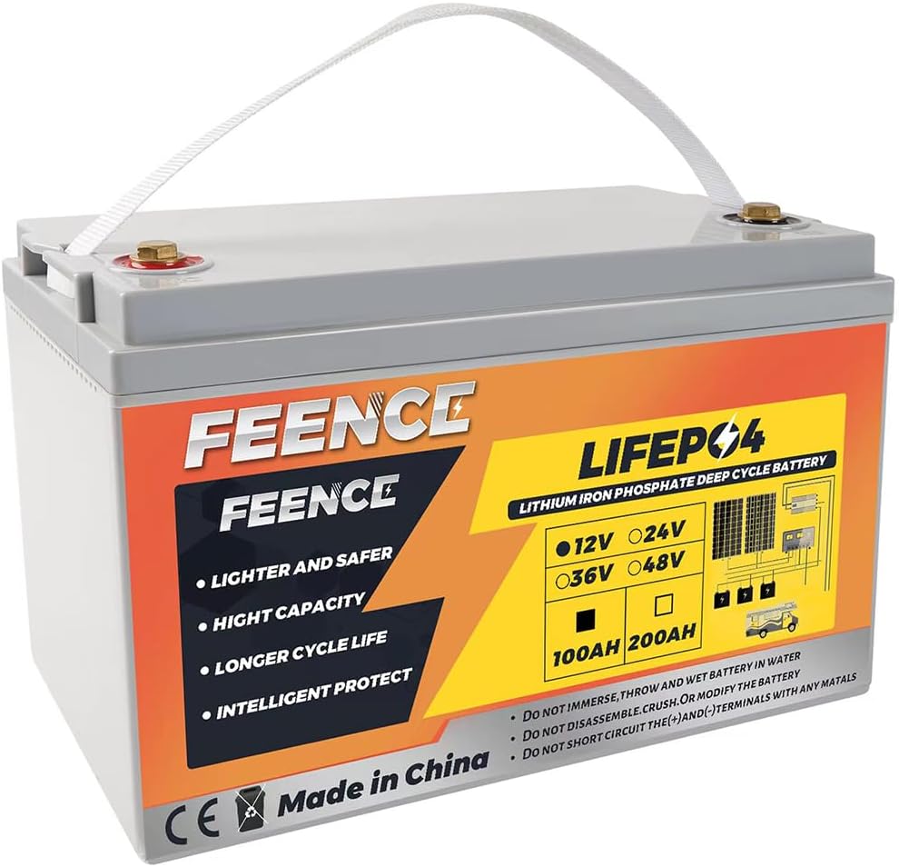 12V 100Ah LiFePO4 Battery 1280Wh with BMS B48420