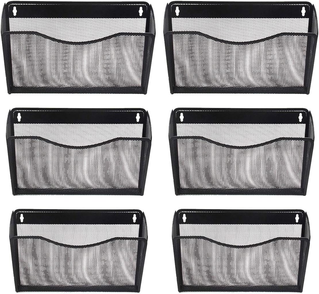 Black Wall Mount File Organizer, Pack of 2 O735485