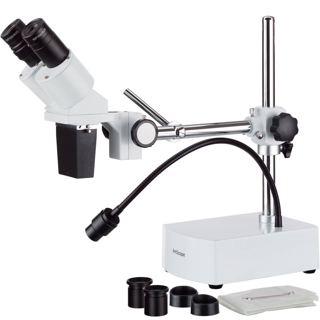 20X & 40x Widefield Stereo Microscope with Boom Arm Stand Y85337