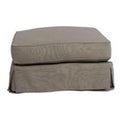 Light Gray Slipcovered Ottoman Y285806