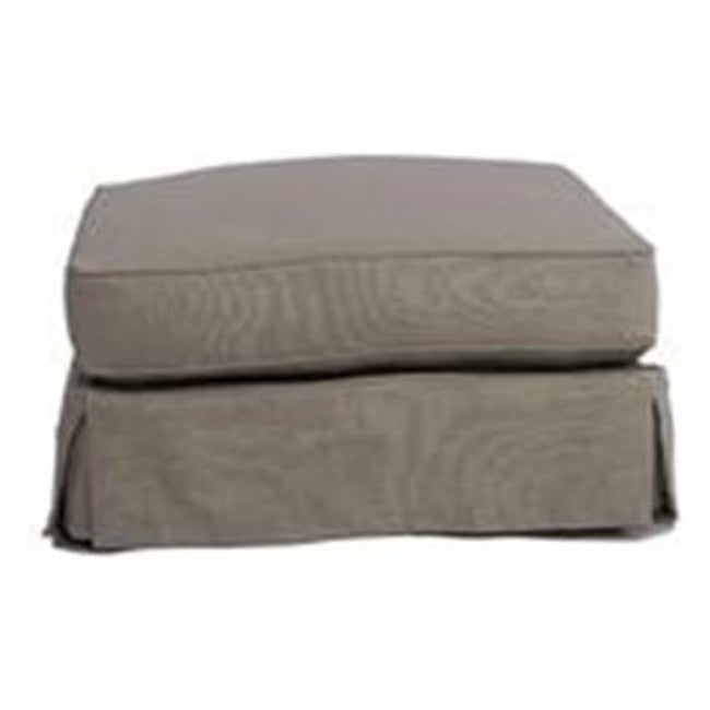Light Gray Slipcovered Ottoman Y285806