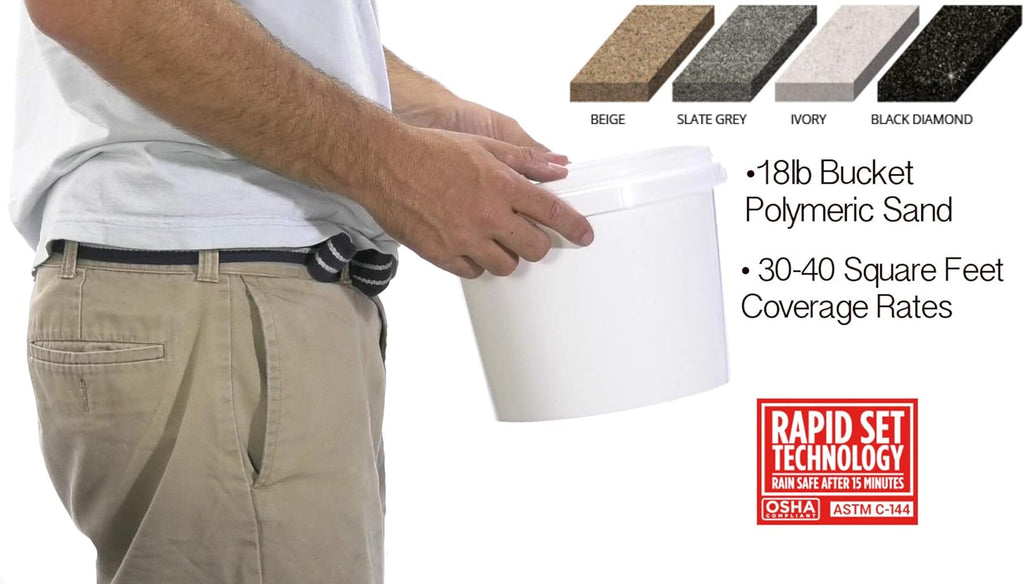 Grey Polymeric Sand for Pavers, 18lbs Pack of 2 L807179