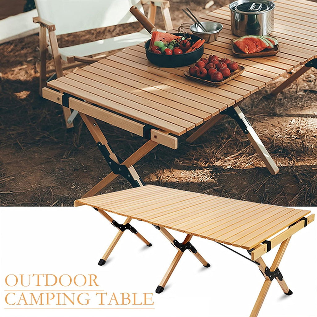 Portable Folding Wooden Picnic Table with Carry Bag I57402