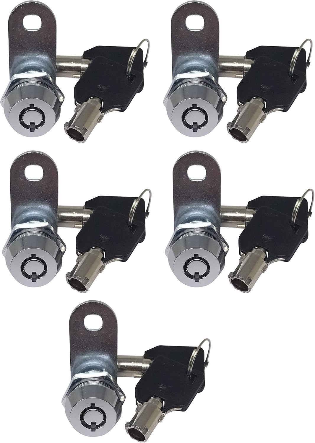 5/8 Inch Chrome Tubular Cam Lock, Pack of 10 Y370