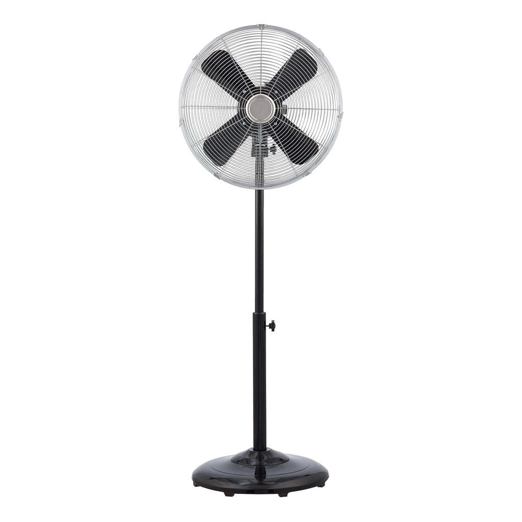 16 inch Adjustable Height Oscillating 3-Speed Metal Stand Fan in Red G835