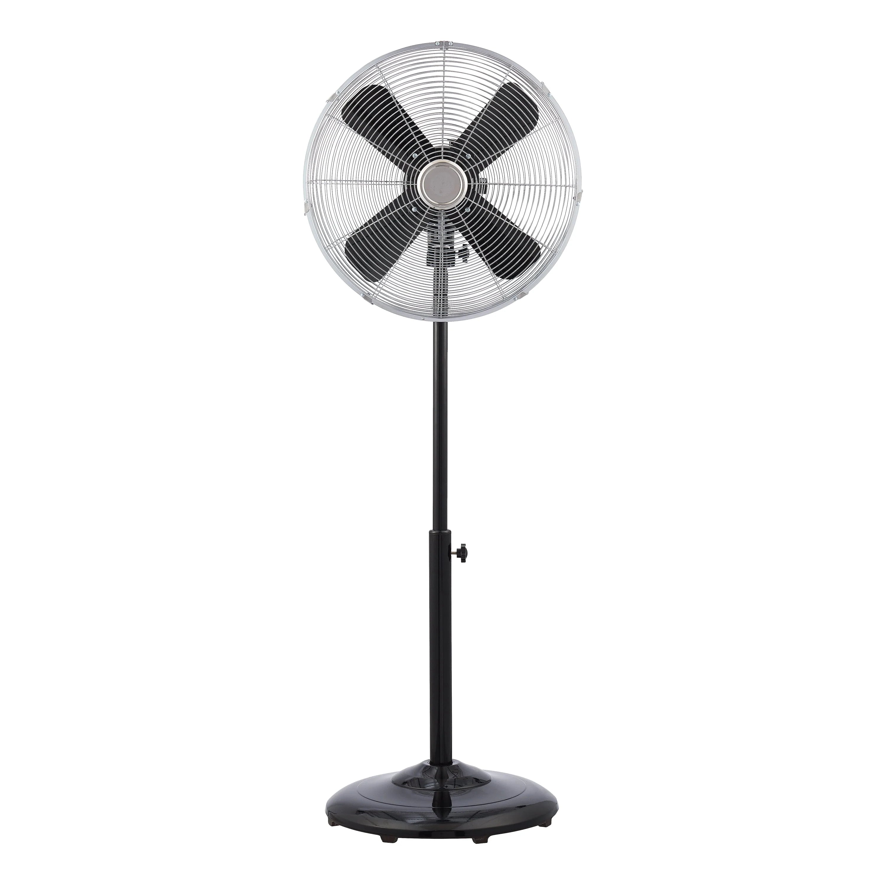 16 inch Adjustable Height Oscillating 3-Speed Metal Stand Fan in Red G835