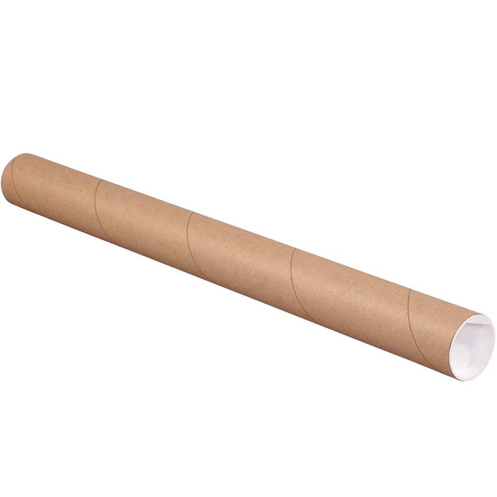 Mailing Tubes with Caps 2" x 22" Kraft 50/Case C189