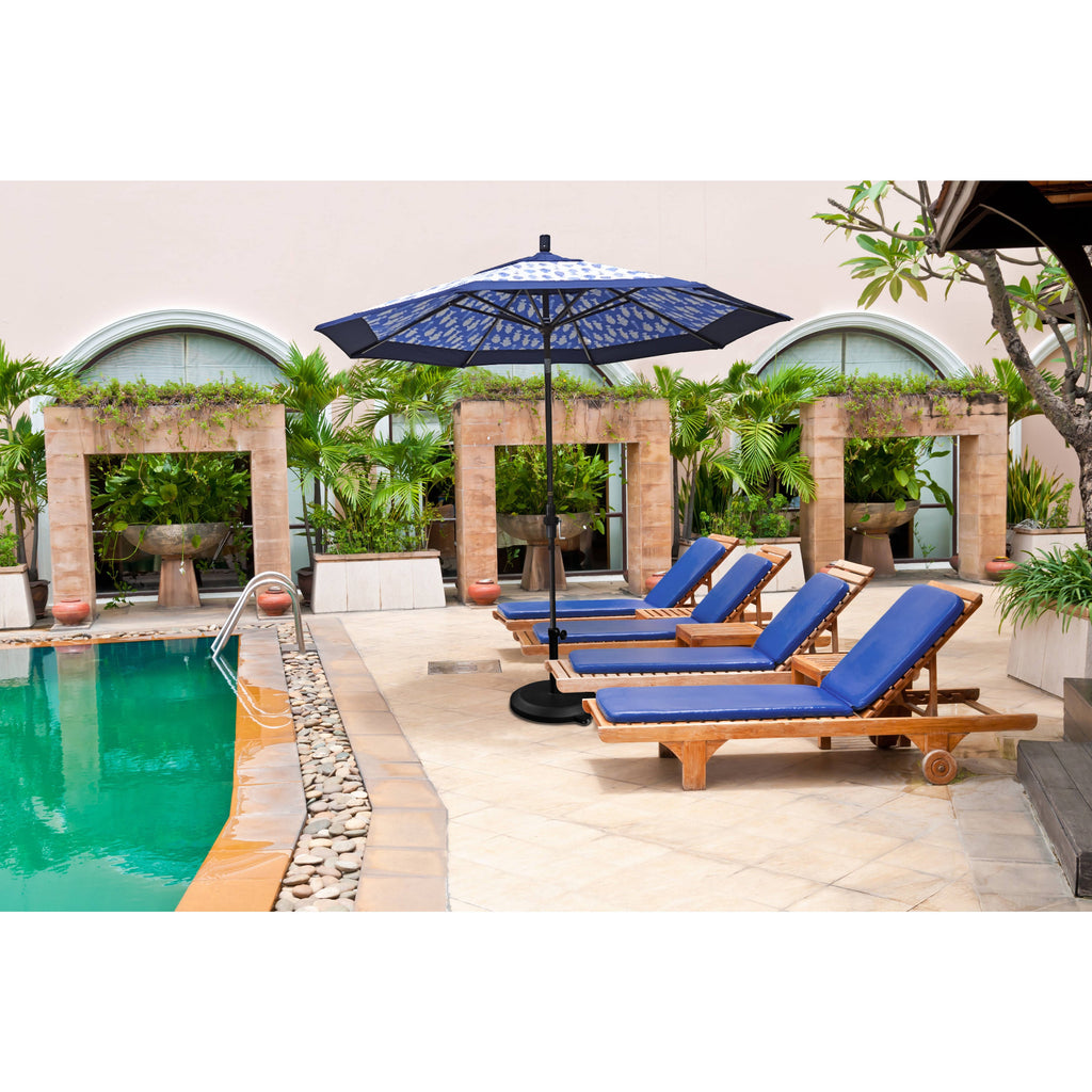 Bronze/Pacifica/Navy Blue Aluminum Market Umbrella M58590