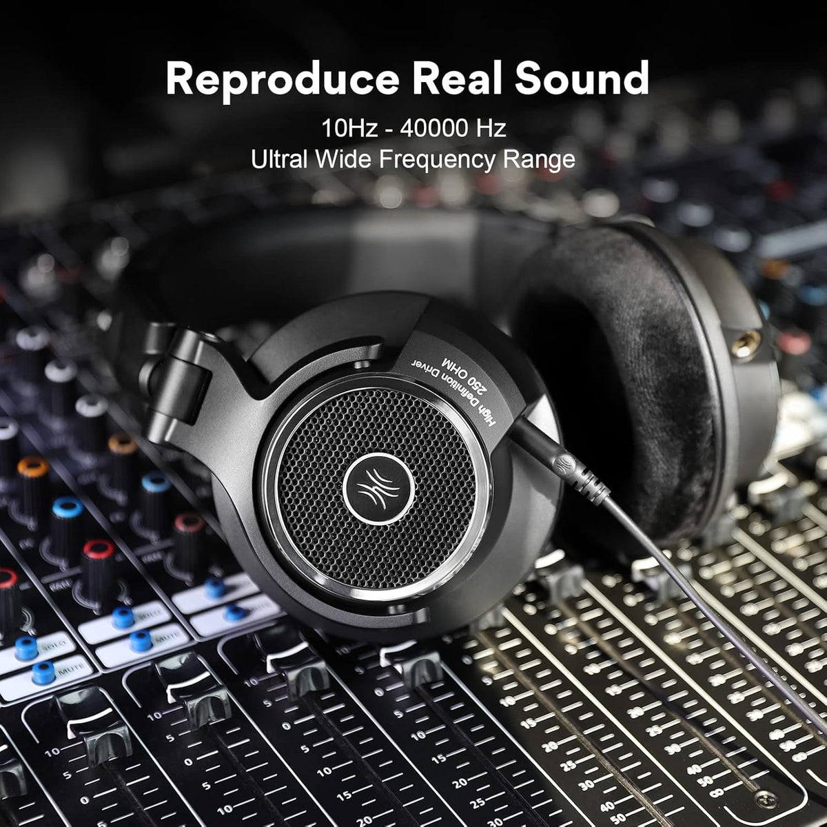 250 Ohm Open Back Studio Headphones with Velour Earmuffs W7987