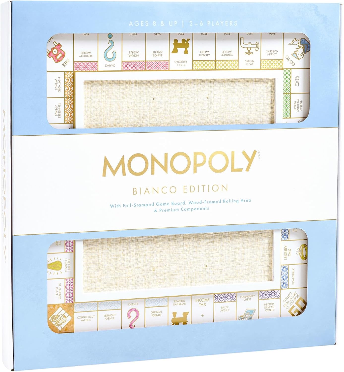 Monopoly Bianco Edition with Wood Game Board V10048