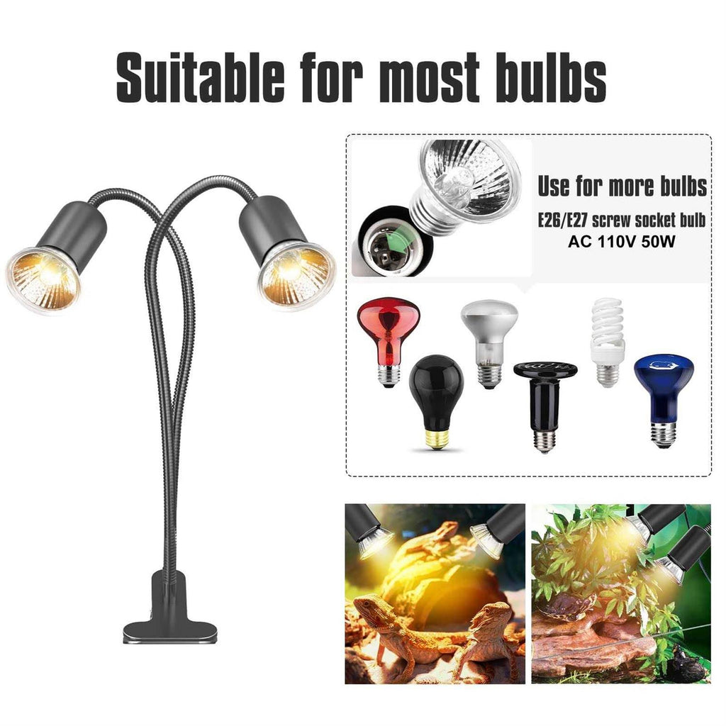 Dual-Head Reptile Heat Lamp with Cycle Timer U433074