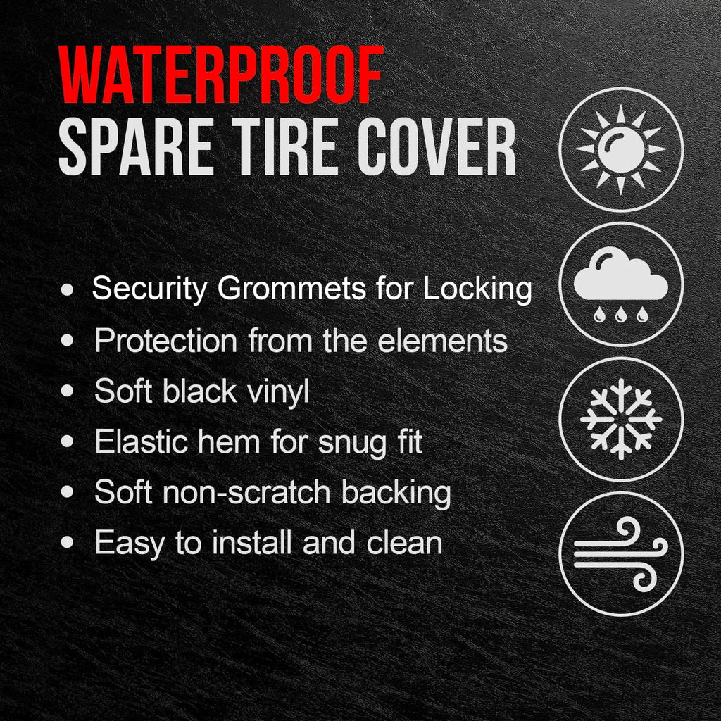 Black 28 Inch Tire Covers N23086