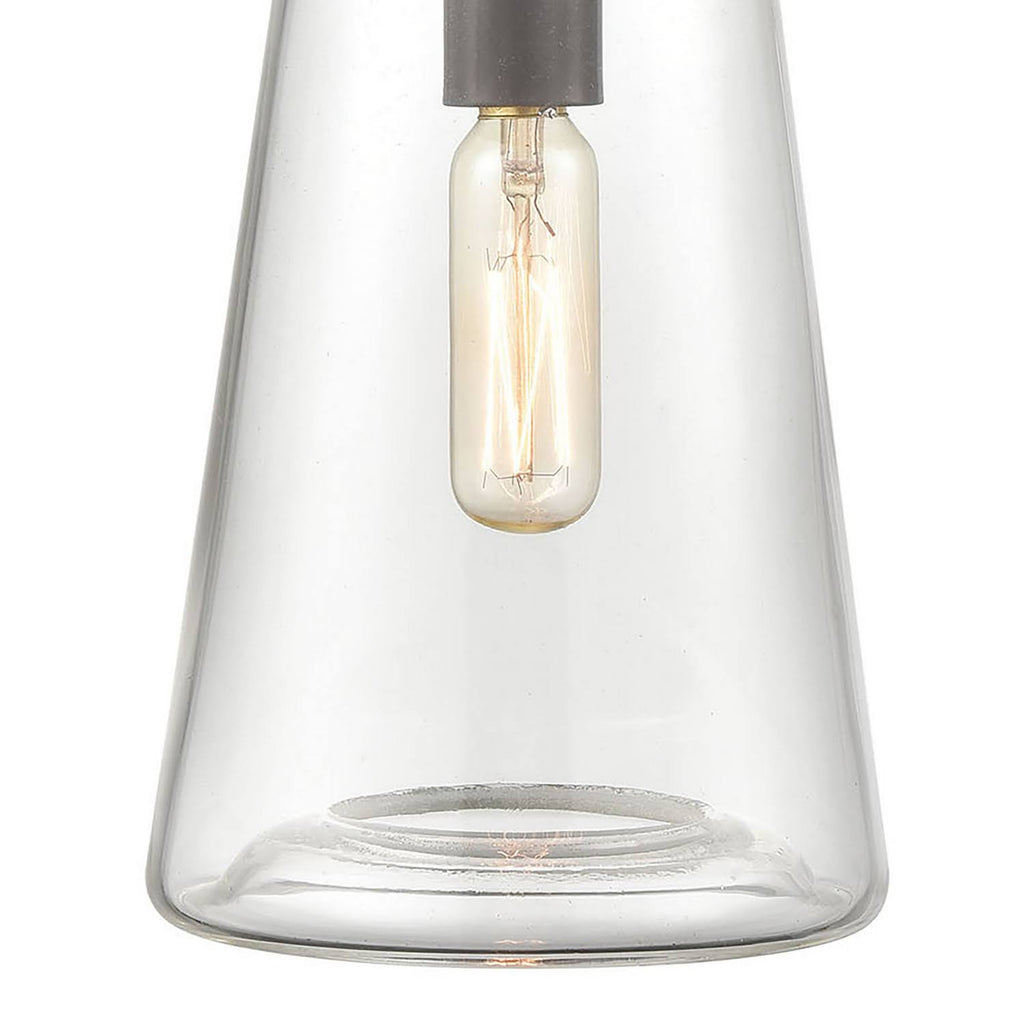 Oil Rubbed Bronze 1-Light Sconce with Clear Glass M528