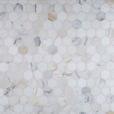 Polished Marble Mesh-Mounted Mosaic Tile P573415