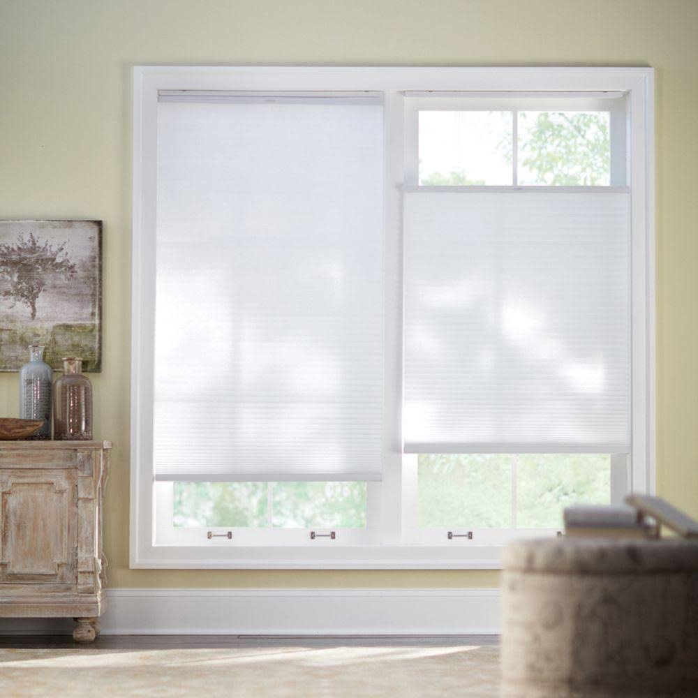 White Top Down Bottom Up Light Filtering Cellular Shade 22.5 in. W x 72 in. L L477338
