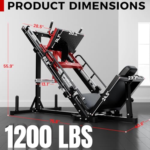 Adjustable Leg Press Hack Squat Machine with Linear Bearing Z2185