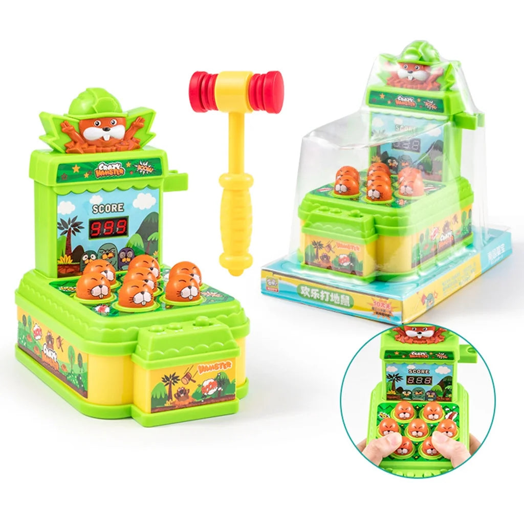 Mini Coin-operated Pound Arcade Game Machine With one Hammers Toy Y895