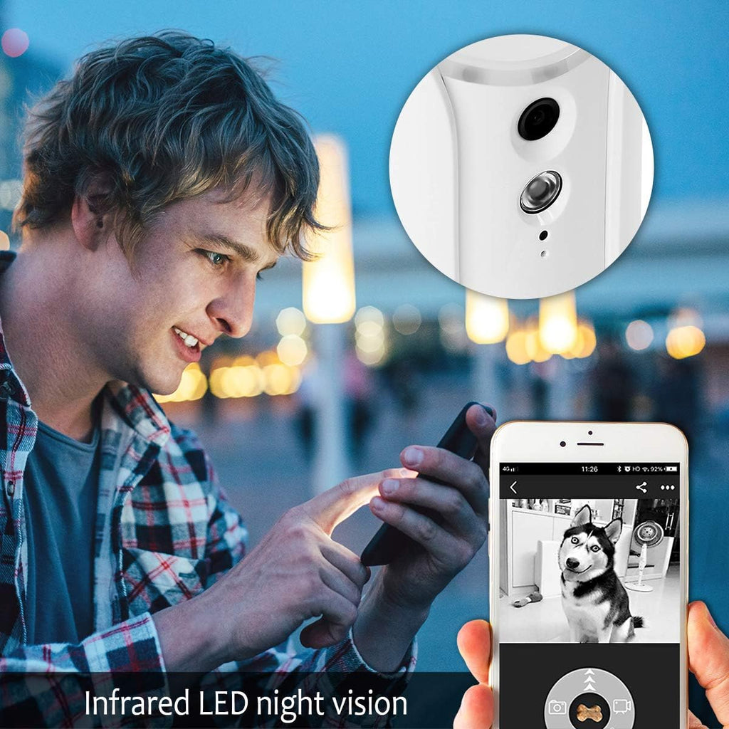 Dog Camera Treat Dispenser with Two-Way Audio and Night Vision Y332