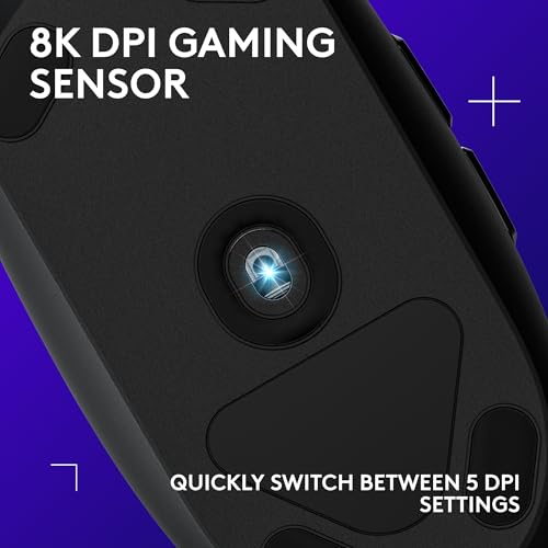 Black Wired Gaming Mouse with 8,000 DPI K527975