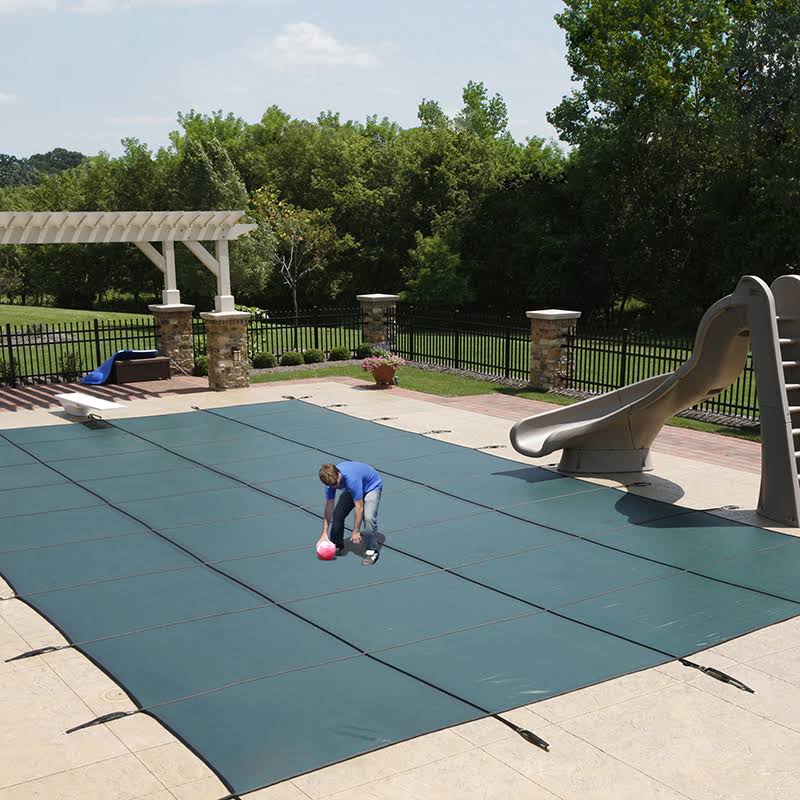 Blue 20-Year Ultra Light Solid Safety Cover for 12-ft x 24-ft Pool W278