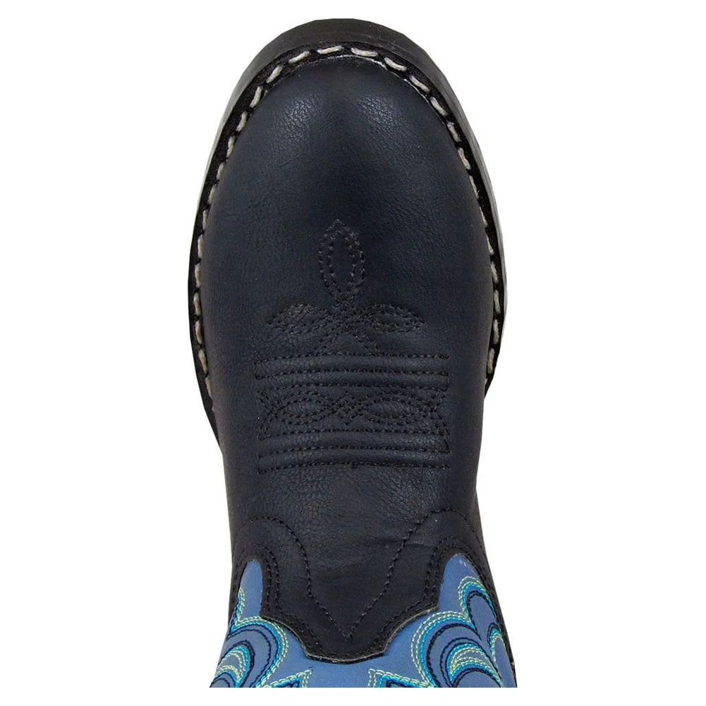 Black/Blue Kids Western Boots G392803