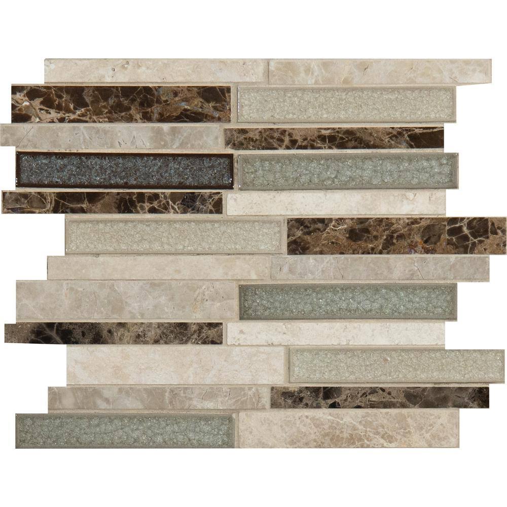 12 in. x 12 in. x 8mm Glossy Multi-Surface Mosaic Tile (10 Sq. ft./Case) A3920