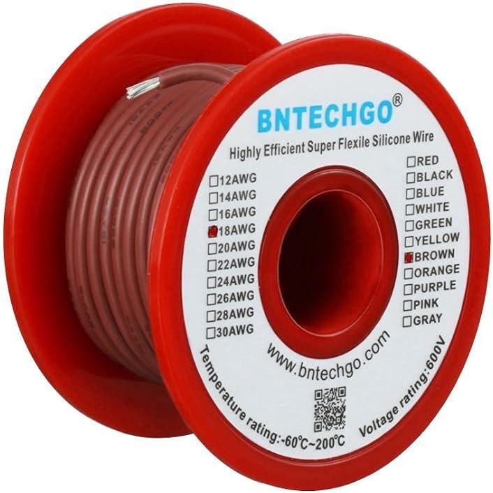 18 Gauge Silicone Wire Kit 7 Color Each 50 ft Stranded Tinned Copper Wire Pack of 2 P175